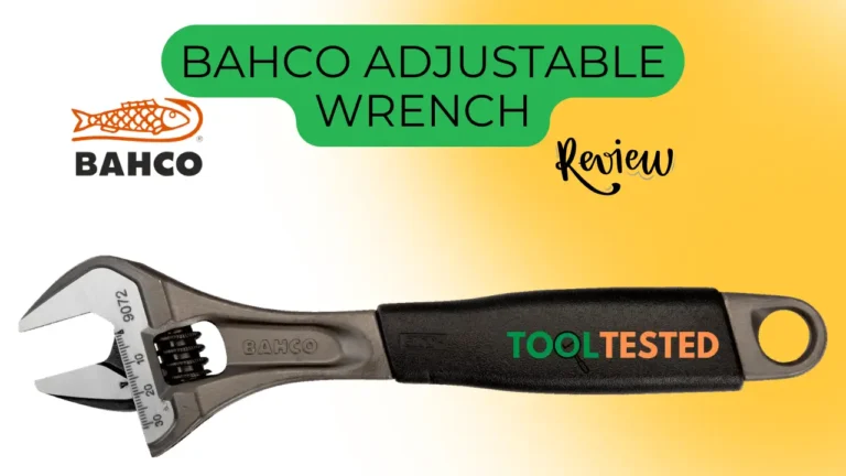 Bahco Adjustable Wrench review featuring the iconic Bahco logo and the wrench with a sleek black and metallic design, Tool Tested website.