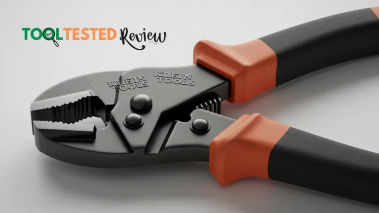 Close-up of Klein Tools Crimping Pliers showcasing their robust build quality for a Tool Tested review.