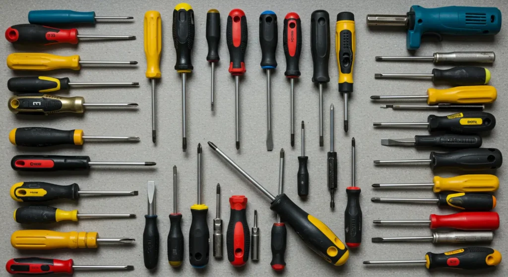 A diverse collection of screwdrivers, showcasing the variety available, in this ultimate guide from Tool Tested.