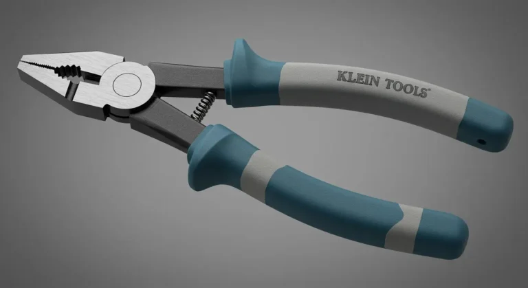 Close-up of Klein Tools Lineman's Pliers handle showcasing dual-material grip for comfort and control, Tool Tested review.