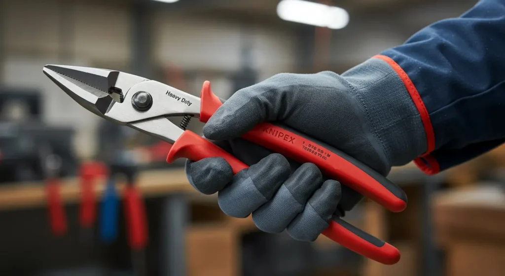 Knipex Pliers ergonomic handle design for user comfort and reduced fatigue, featured in Tool Tested review.