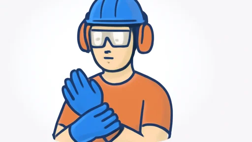 A person wearing a hard hat, safety glasses, hearing protection, and work gloves while working on a DIY projects. This image highlights essential DIY safety tools and is a great visual for the Tool Tested website.