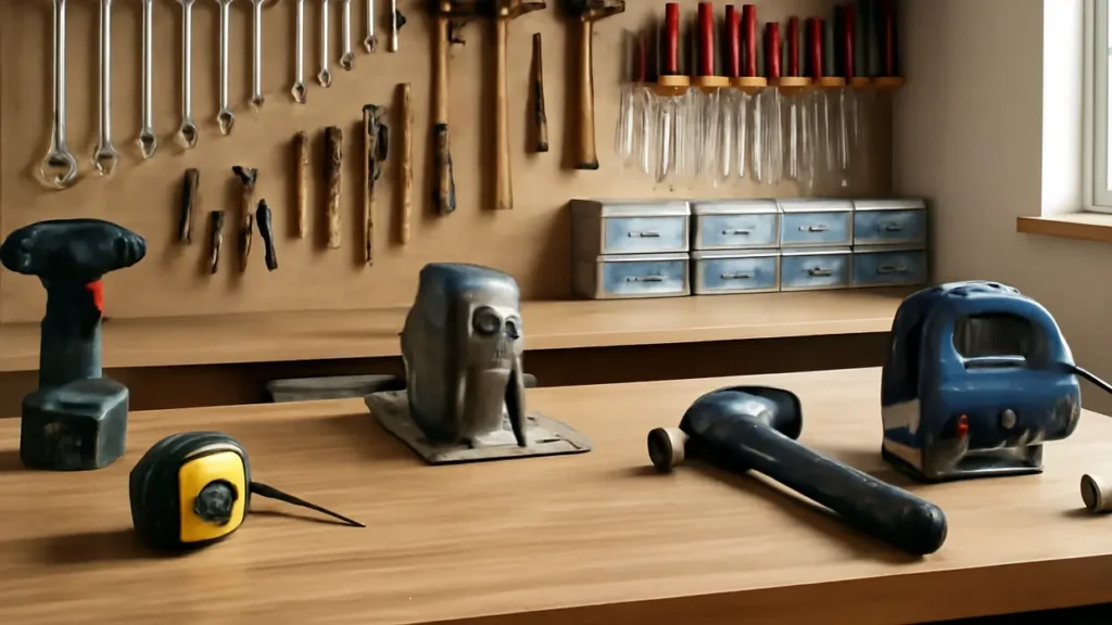 A well-organized garage showing a workshop with tools on shelves, illustrating how to store tools in a garage for Tool Tested.