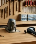 A well-organized garage showing a workshop with tools on shelves, illustrating how to store tools in a garage for Tool Tested.