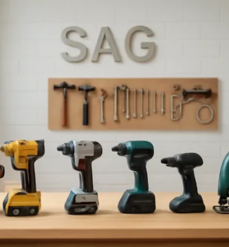 Budget vs Premium Power Tools comparison in a Smart AI Gears workshop, showcasing a mix of tools for various projects.