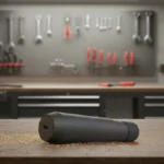 The sleek black HOTO electric screwdriver on a light wood workbench, a top-performing Ninja Foodi of precision tools as reviewed by Tool Tested.