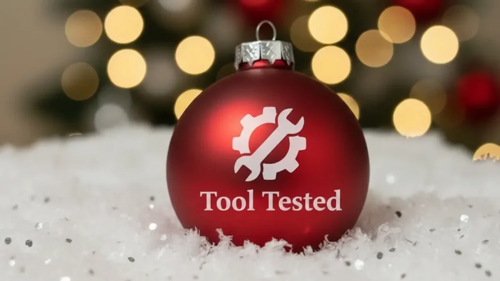 Laser Engraved Christmas Ornament Testing with Tool Tested Logo